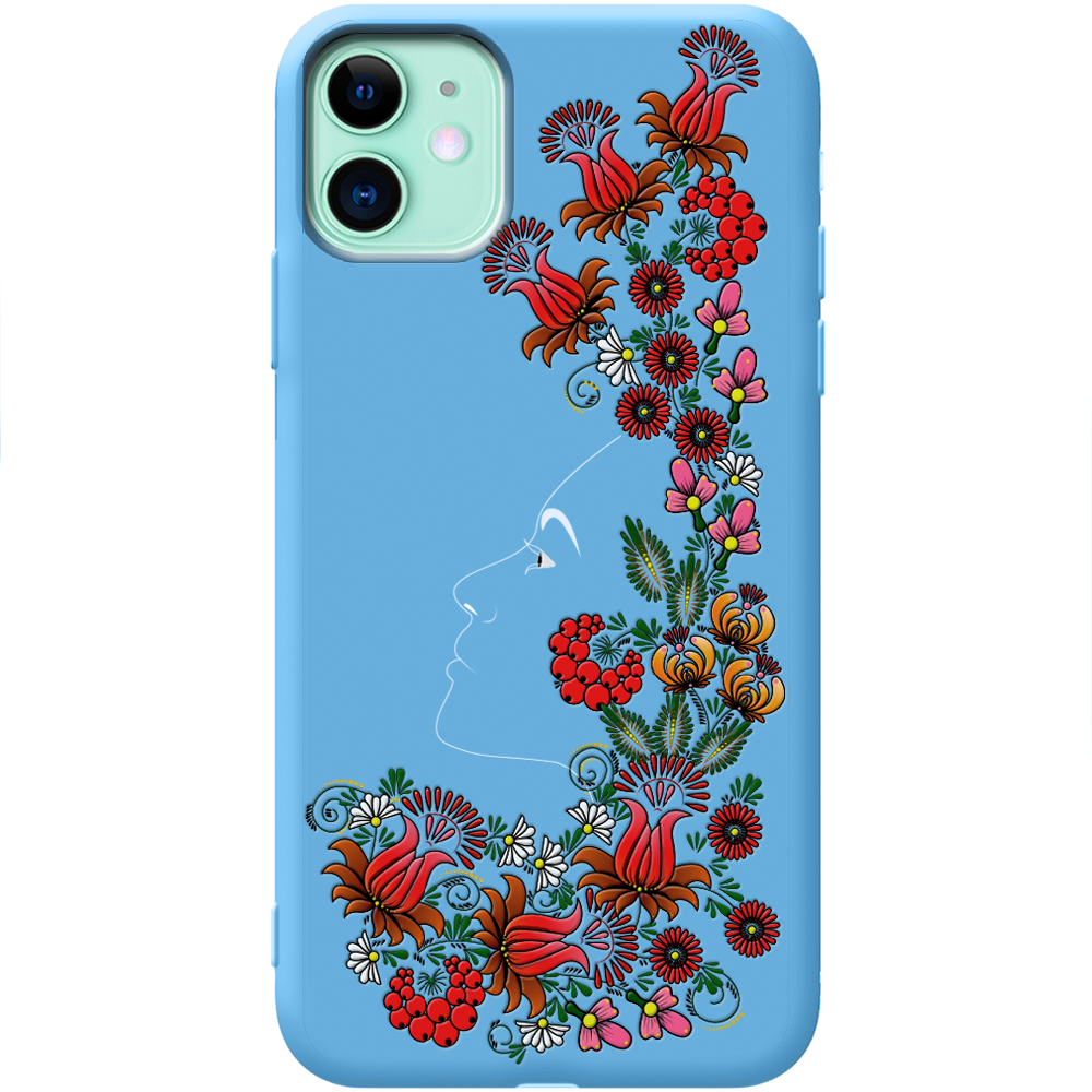 Чохол Boxface iPhone 11 3D Ukrainian Muse Блакитний силікон (38184-bk64-43042)