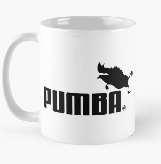 Чашка керамическая с принтом "Pumba" 330 мл Белый (ПН284Ч)