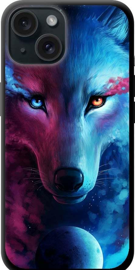 Чехол на iPhone 15 Арт-волк (3999b-3075-42517)