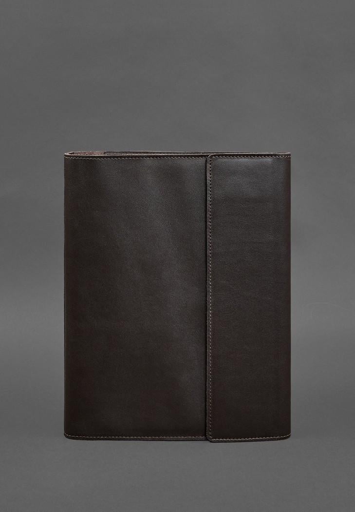 Шкіряна папка для документів сімейна на сегрегаторі з файлами А4 Темно-коричневий (A-028607)