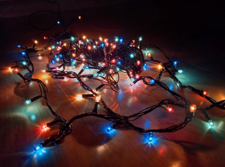 Гирлянда уличная 100 LED 10 м RGB черный провод 2,2 м (00000004494)