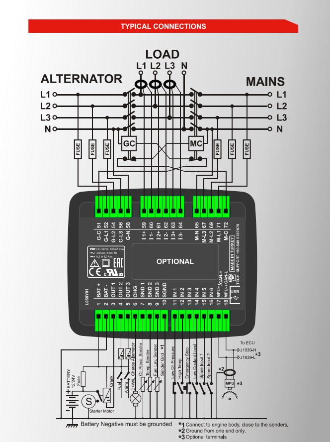 Багатофункціональний контролер генератора DATAKOM D-200-MK2 з J1939 - фото 5