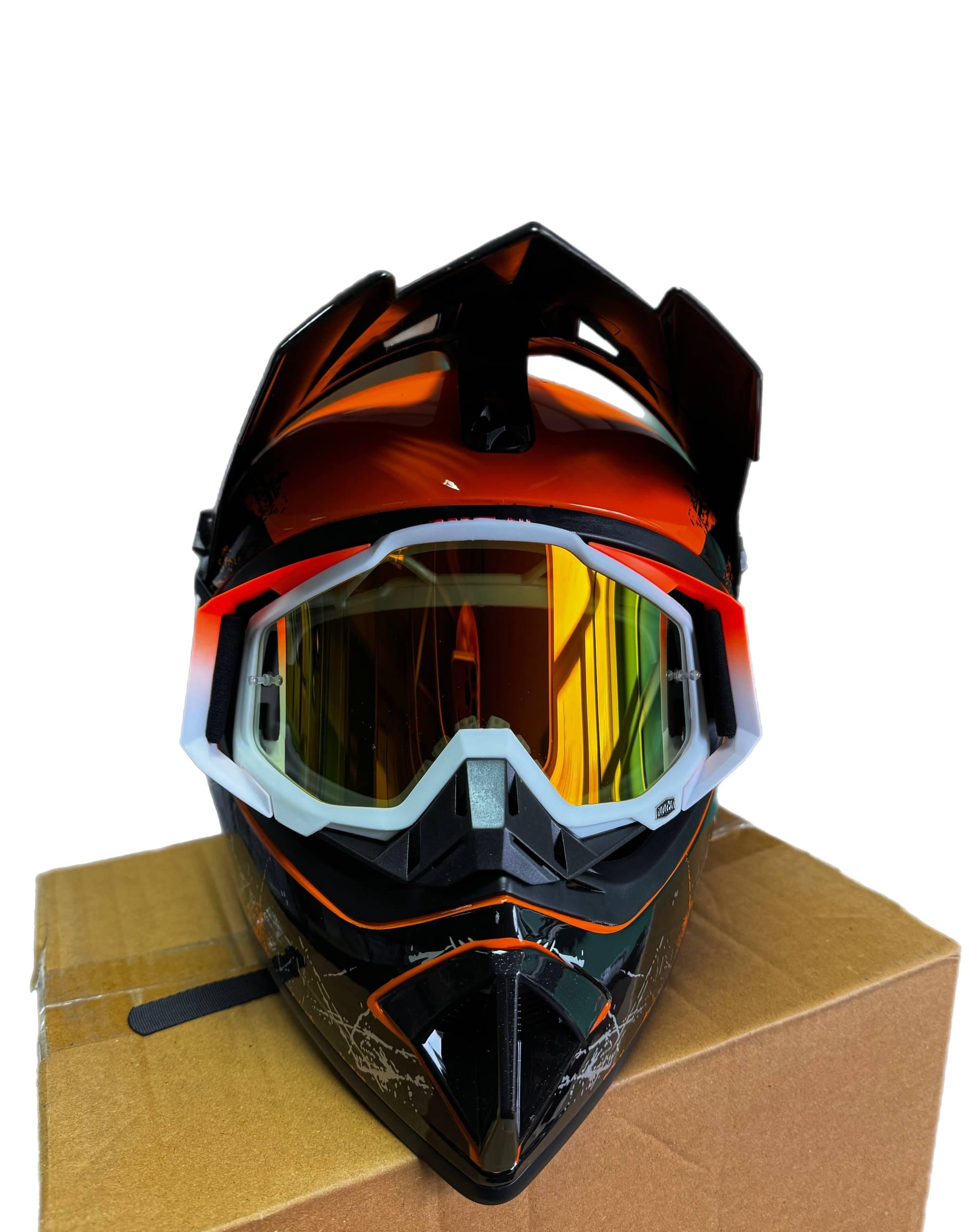 ᐉ Мотошолом ендуро кросовий Helmet Orange M Помаранчевий і