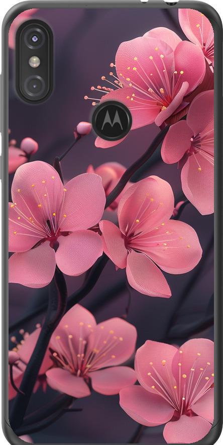 Чехол на Motorola One Power Пурпурная сакура (6075t-1588-42517) Чехол на Motorola One Power Пурпурная сакура (6075t-1588-42517)