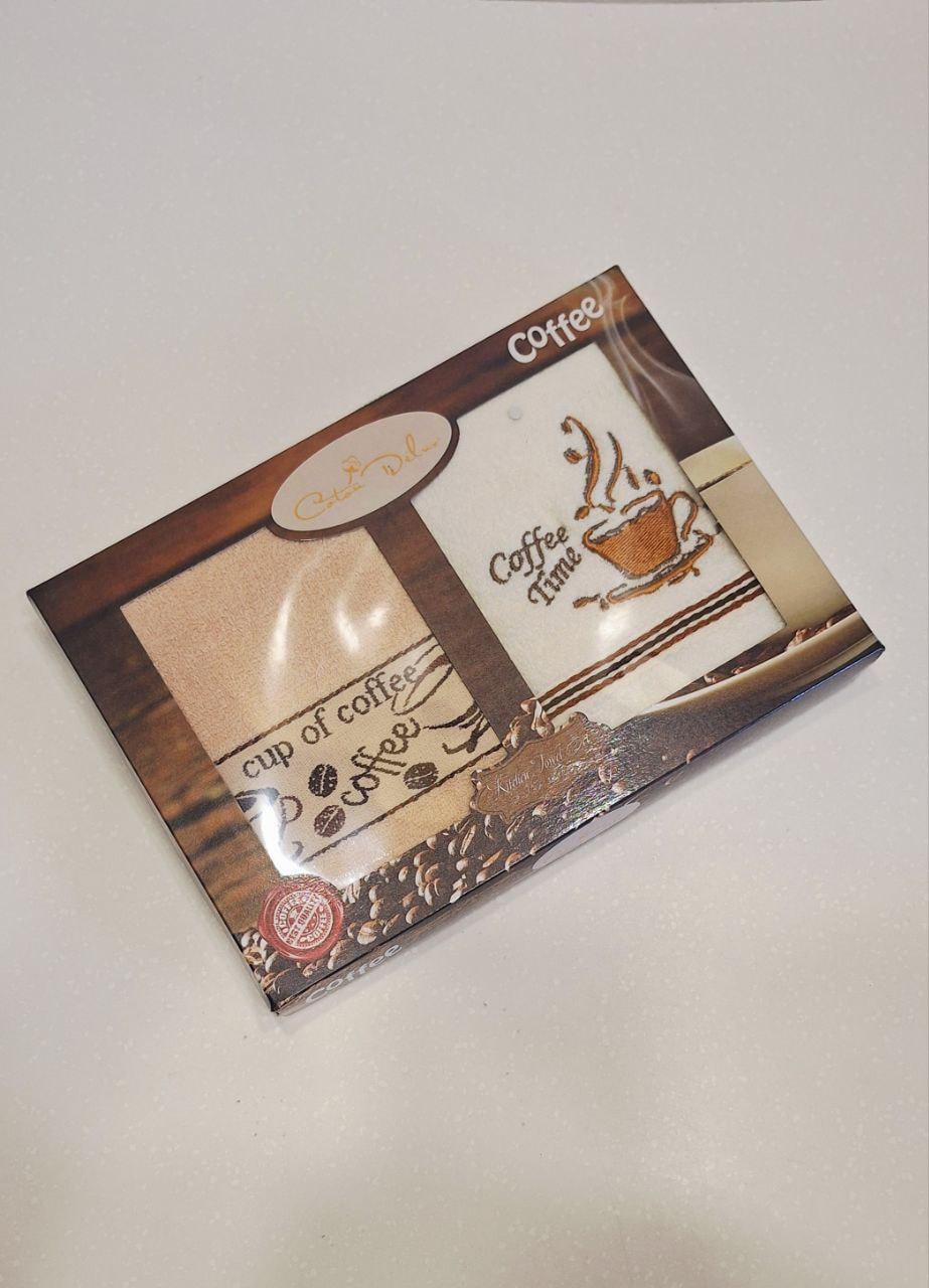 Набор полотенец Coton Delux Coffee Time махровые для кухни 2 шт. 40х60 см (2190)