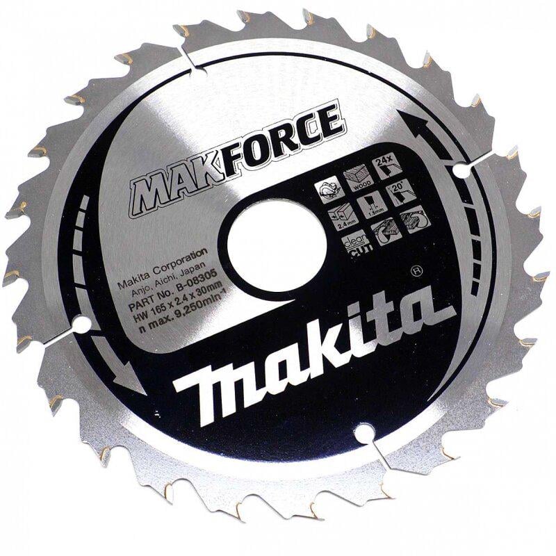 Диск пильный по дереву Makita Makforce 165х30 мм 24T