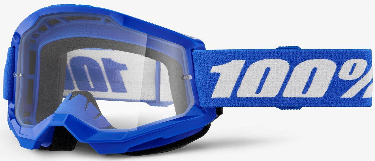 Мотоокуляри 100% STRATA 2 Goggle Blue/Clear Lens (34636)