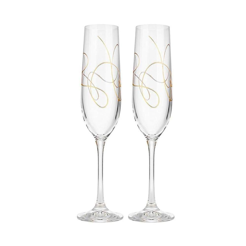 Бокалы для шампанского Bohemia Viola (String) 190 мл 2 шт. (40729/190/QH013)