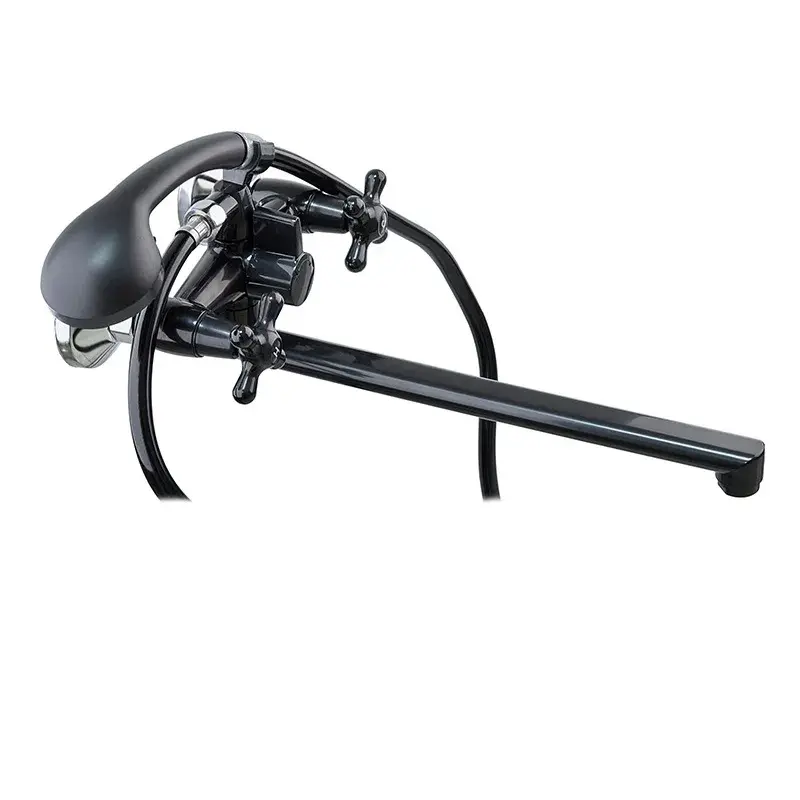 Смеситель для ванны PLAMIX Sirius-140 двухвентильный Черный (PM0638)