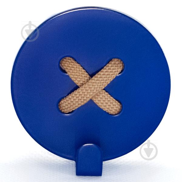 Вешалка настенная Крючок Glozis Button Blue H-027 8 х 8 см