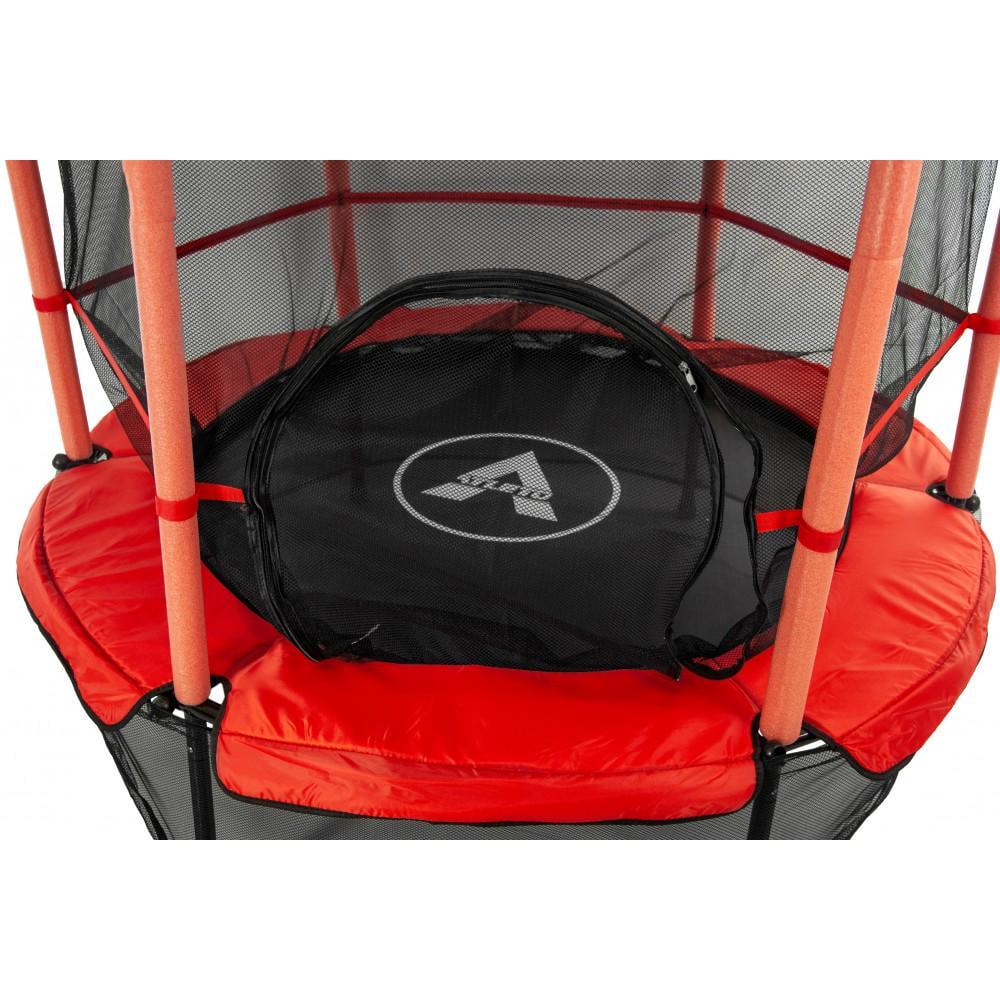 Батут Atleto 140 см з сіткою червоний (2100040112) - фото 2