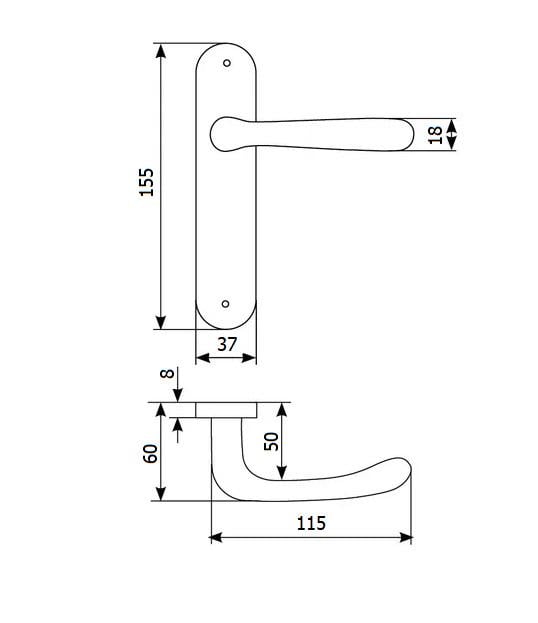 Ручка на планке MBC без ключа VANIA SN Сатин (РИ015) - фото 2 Ручка на планке MBC без ключа VANIA SN Сатин (РИ015) - фото 2