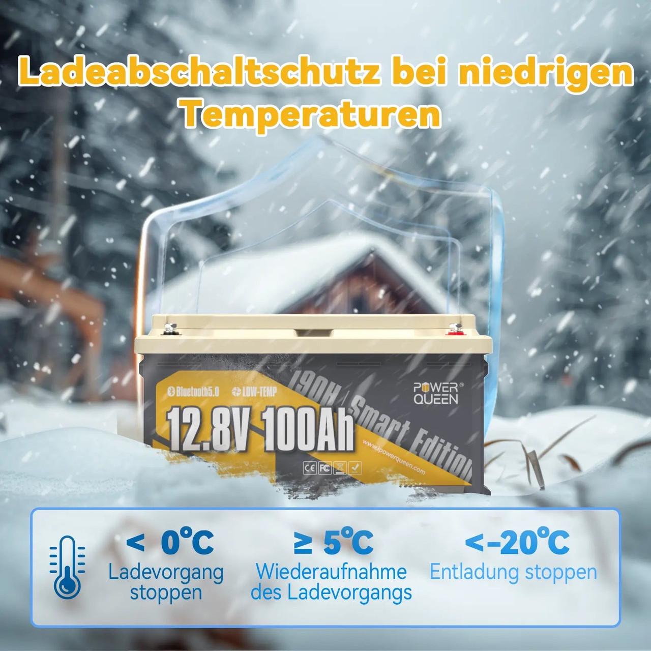 Аккумулятор PowerQueen LifePo4 100Ач 12,8V Smart Bluetooth BMS (2283966275) - фото 9 Аккумулятор PowerQueen LifePo4 100Ач 12,8V Smart Bluetooth BMS (2283966275) - фото 9