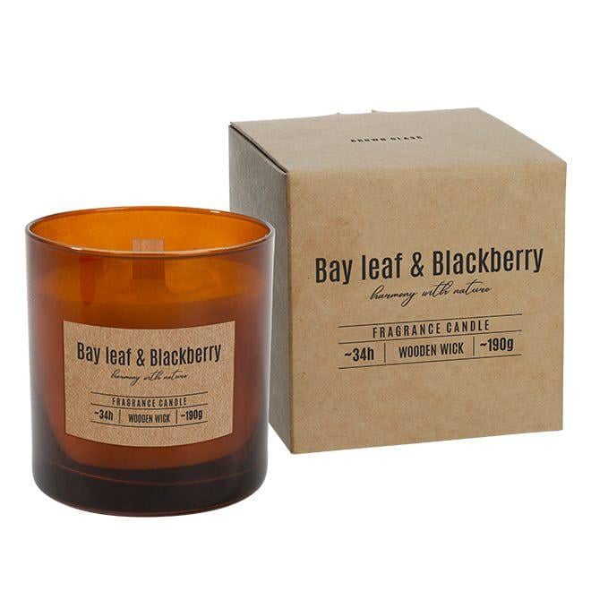 Свеча ароматическая с деревянным фитилем Flora Bispol Bay Leaf & Blackberry (27577)
