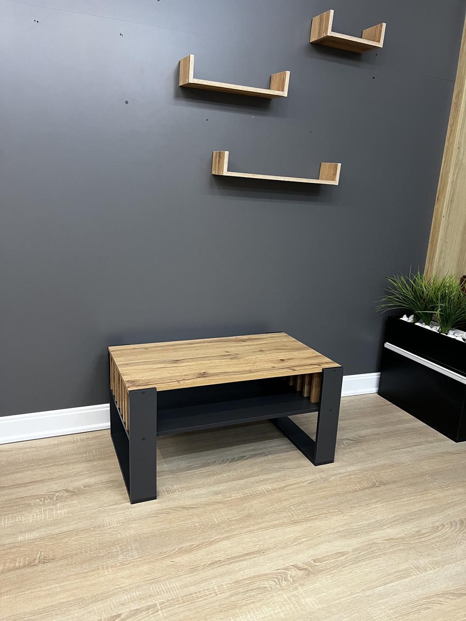 Стіл журнальний Вествуд 990/450/500 мм Дуб Аппалачі/Антрацитовий - фото 2 Стіл журнальний Вествуд 990/450/500 мм Дуб Аппалачі/Антрацитовий - фото 2