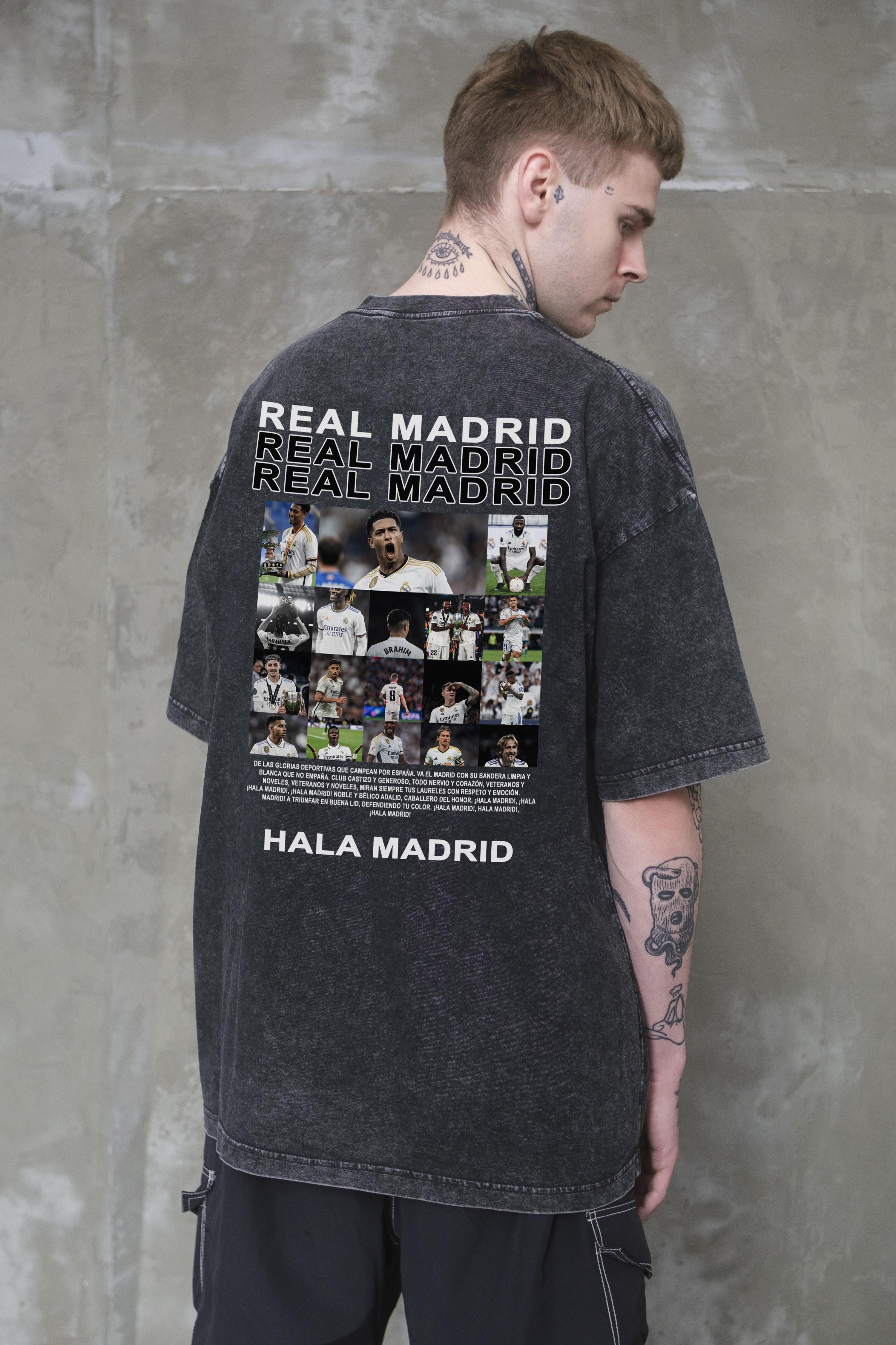 Футболка оверсайз Without Washed Real Madrid S/M Black (S/M8056374 8056375)