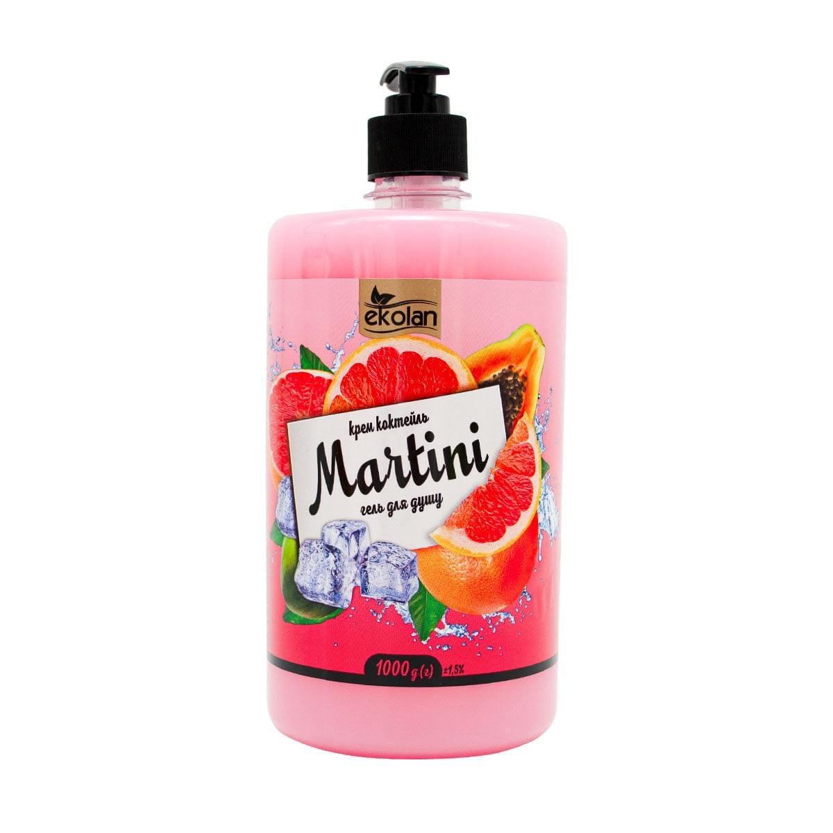 Крем-гель для душа Ekolan Martini 1000 мл Крем-гель для душа Ekolan Martini 1000 мл