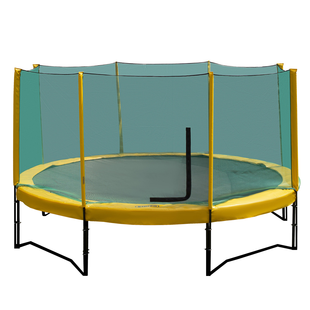 Батут із сіткою Kidigo Premium 426 см Жовтий (1566183033)