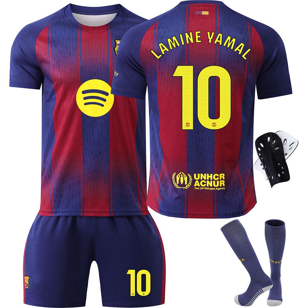 Футбольна форма дитяча Lamine Yamal Barcelona з гетрами р. 34-38 та щитками р. 30 160-165 см Червоно-синій (3381cd9f)
