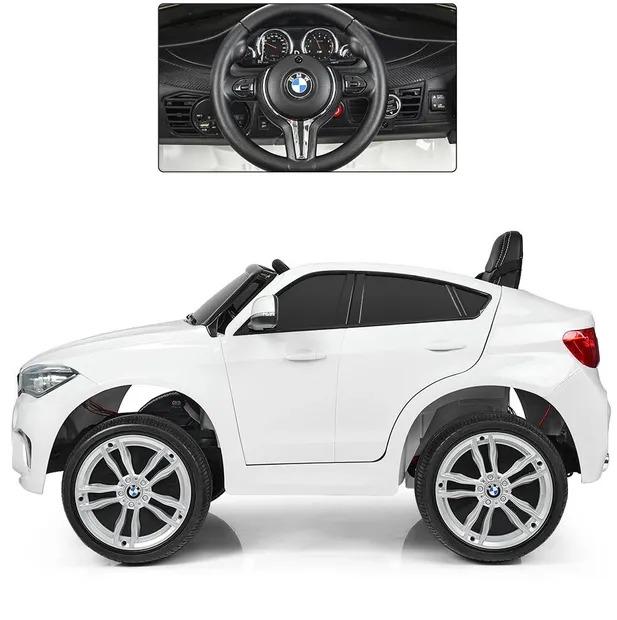 Детский электромобиль Bambi Racer BMW JJ2199EBLR-1 джип со светом/пультом Белый (13961752) - фото 2