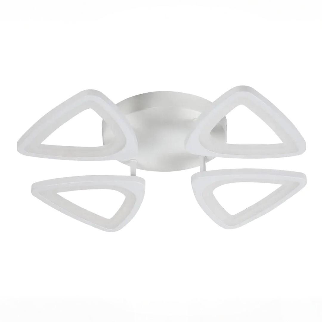 Люстра светодиодная Valeso 80W с пультом с треугольными плафонами 3000-6500K Белый (G 2711/4 WT) - фото 3