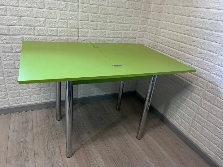 Обідній стіл Оскар розкладний 60х80/80х120х75 см Салатовий/Сірий (28374247) - фото 3 Обідній стіл Оскар розкладний 60х80/80х120х75 см Салатовий/Сірий (28374247) - фото 3