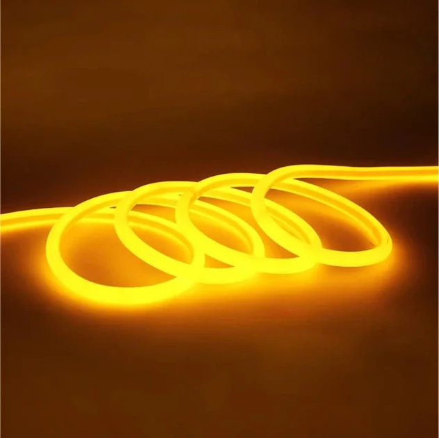 Лента гибкая неоновая односторонняя 20 м 120 LED/м IP65 Желтый (SZ-1741-06)
