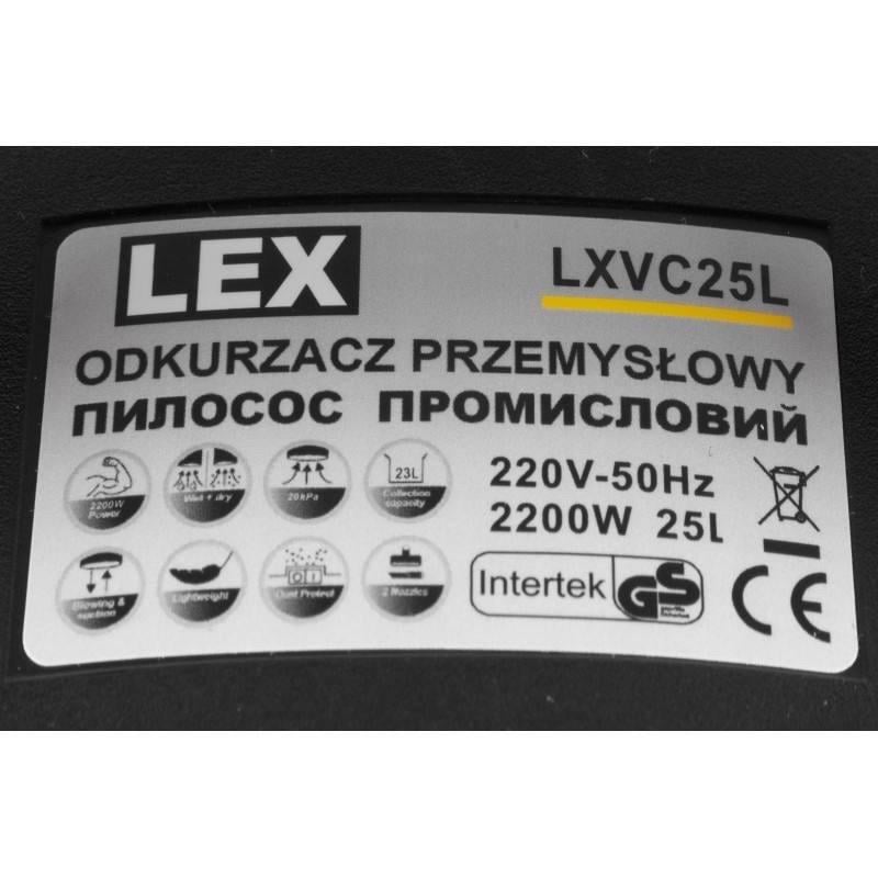 Пилосос будівельний LEX LXVC25L для вологого та сухого прибирання - фото 8