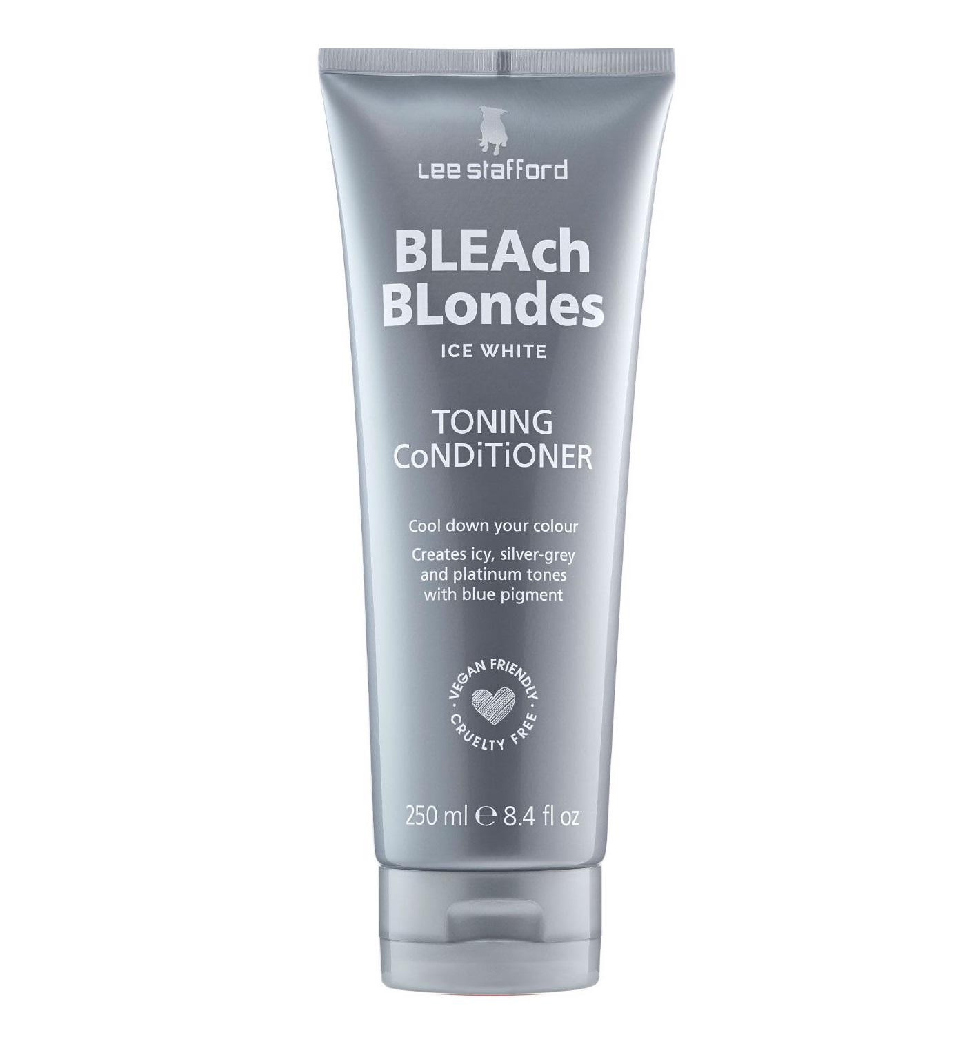 Кондиціонер для волосся Lee Stafford Bleach Blondes Ice White Toning Conditioner з синім пігментом 250 мл (5060282705630)