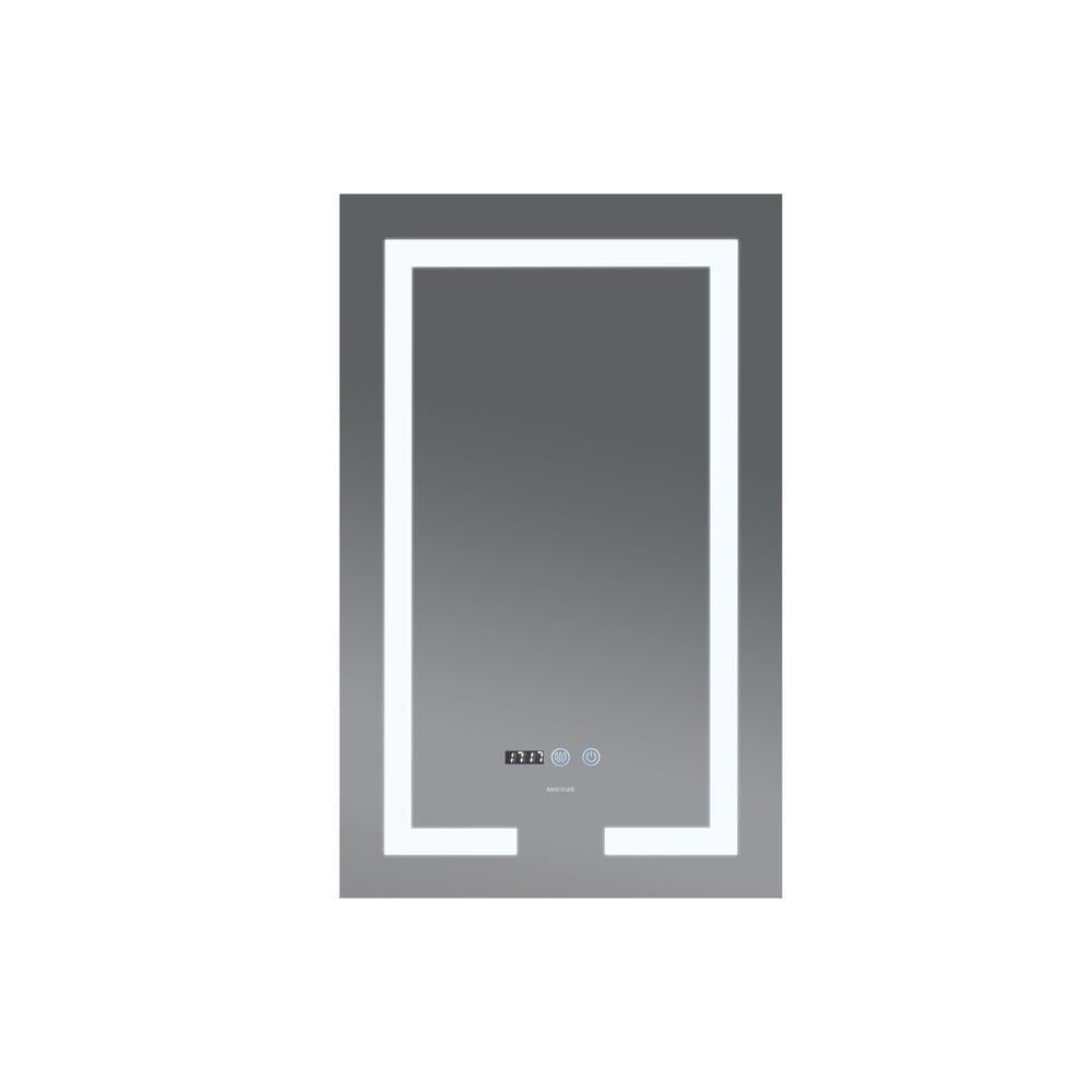 Зеркало для ванной комнаты MIXXUS HARD MR06-CASE LED Touch/Anti-fog/димер/регулировка яркости/часы 50x80 см (MI6657)