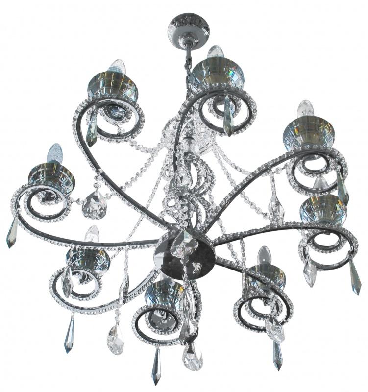 Люстра свічка підвісна кришталева класична Brille BCL-315S/8 - фото 2 Люстра свічка підвісна кришталева класична Brille BCL-315S/8 - фото 2