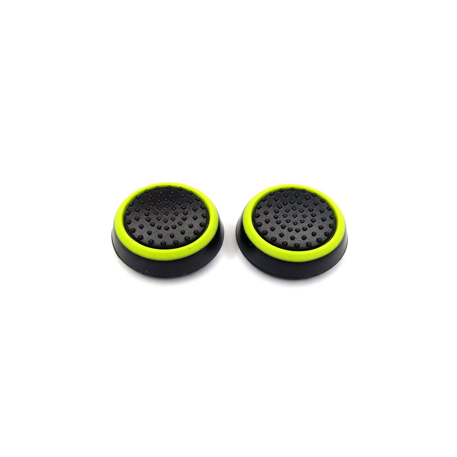 Накладки силиконовые на стики PS5 Xbox Black/Light Green (48726)