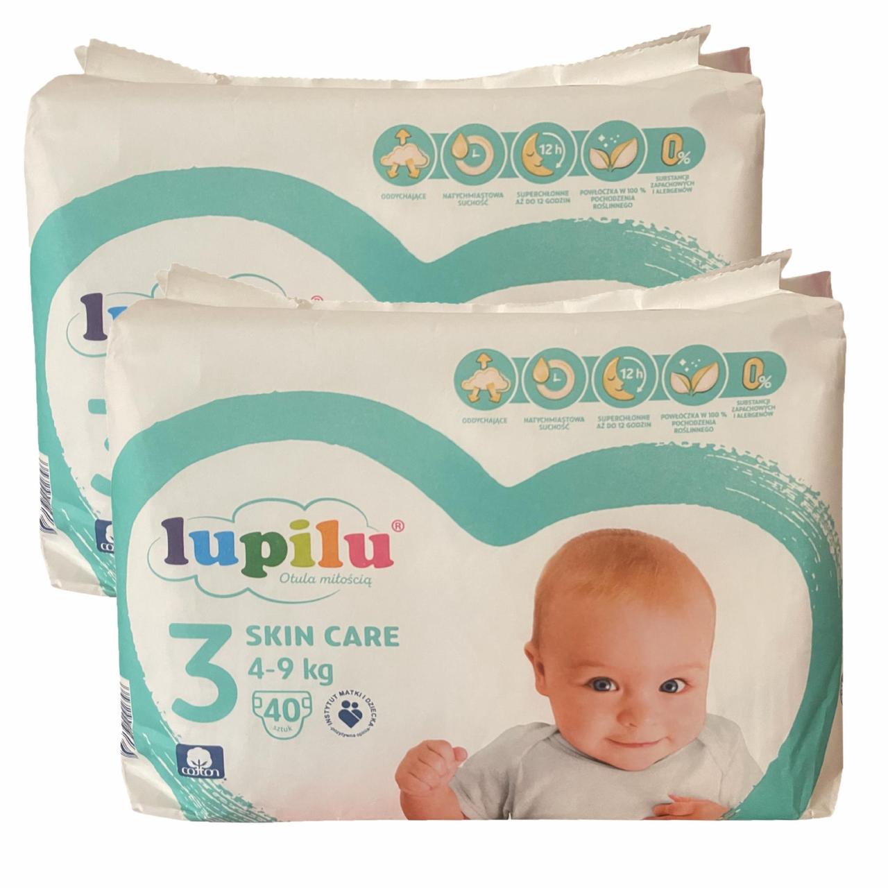 Підгузки дитячі Lupilu Skin Care 3 Midi 4-9 кг 80 шт. (2564234750)