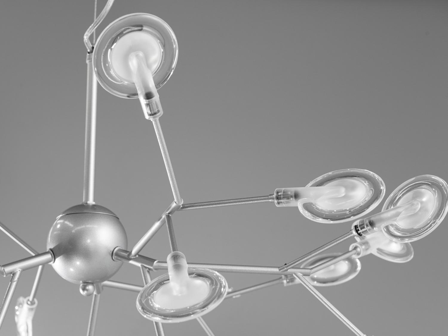 Люстра подвесная Светлячок 27 ламп Хром сатин (887-27C SL) - фото 4 Люстра подвесная Светлячок 27 ламп Хром сатин (887-27C SL) - фото 4