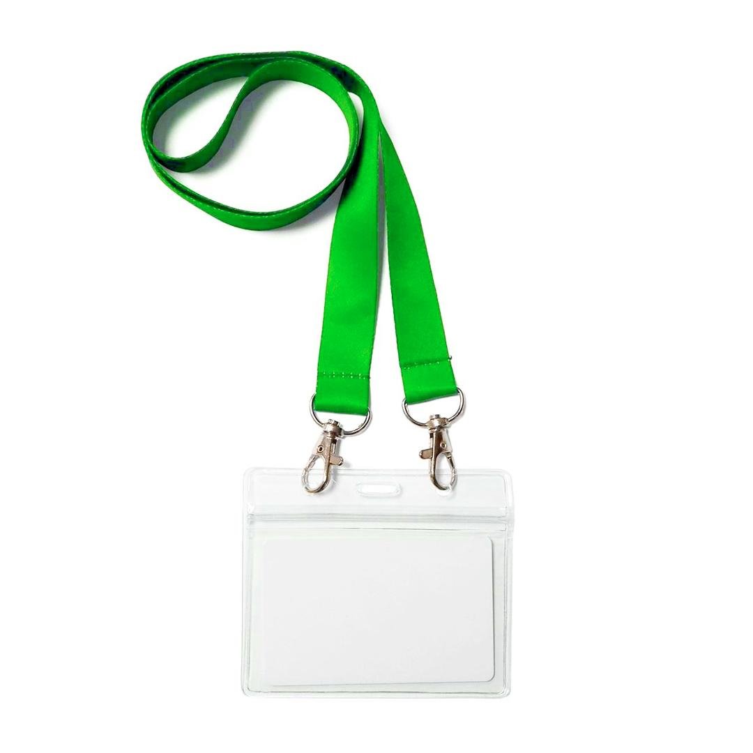 Бейдж с шнурком Ardix BS-09 95х80 мм 10 шт. Зеленый (07-020-GR)