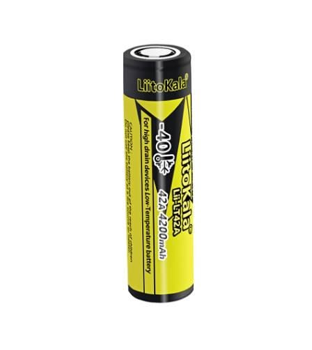Акумулятор 21700 Li-Ion LiitoKala LT42A 4200 mAh 45A 3,7V LowTemp-40-60℃ 21х70 мм Black/Yelow (38727)