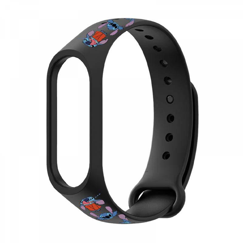 Силіконовий ремінець для Xiaomi Mi Band 7/6/5 з дизайнерським принтом "Stitch" (9575461) - фото 3