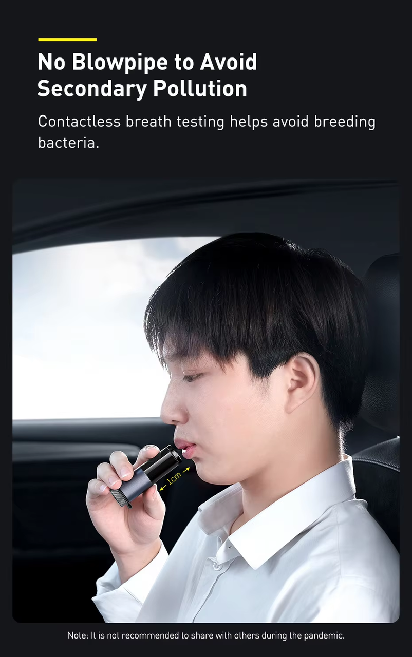 Алкотестер бесконтактный высокоточный BASEUS (2235473054) - фото 6 Алкотестер бесконтактный высокоточный BASEUS (2235473054) - фото 6