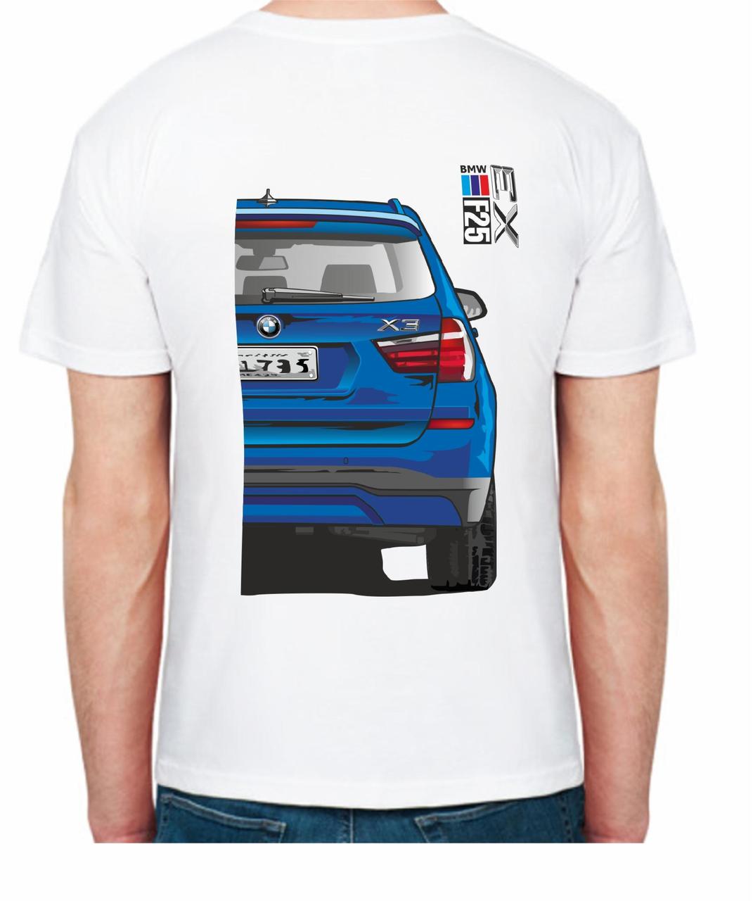 Футболка чоловіча Avtolife BMW X3 F25 Stock FR 207125 S Білий (2494944177) - фото 2 Футболка чоловіча Avtolife BMW X3 F25 Stock FR 207125 S Білий (2494944177) - фото 2