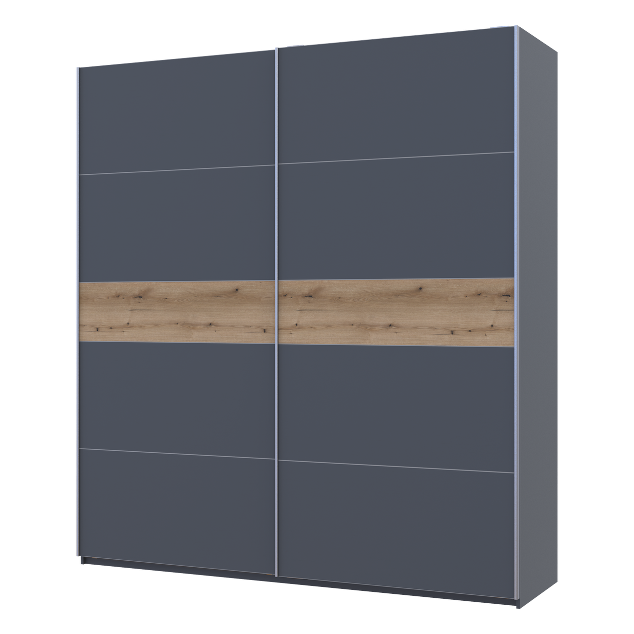 Шкаф-купе двухдверный Doros G-Caiser 220х60х240 см Графит/Дуб эвок (DRS-011232)