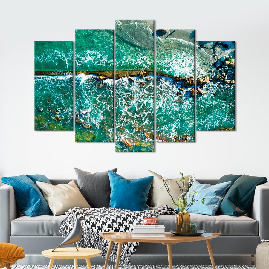 Картина природа Лазурный берег вид сверху 137x85 см (A1153-5)