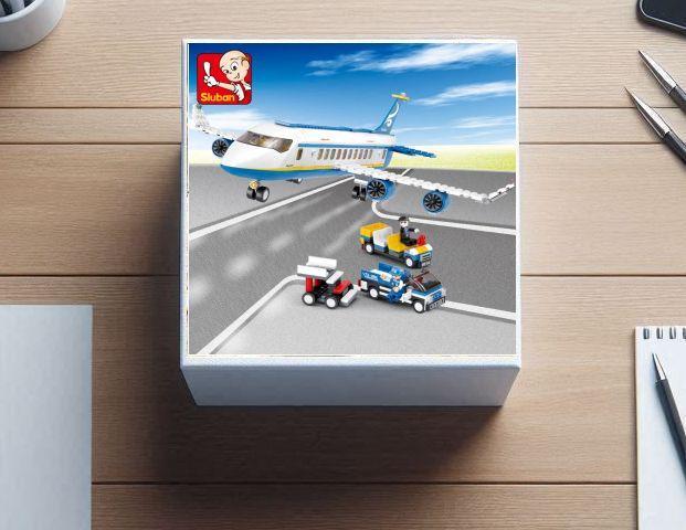 Конструктор Sluban Пасажирський літак з фігурками машинки деталі 463 Синій (217) - фото 5 Конструктор Sluban Пасажирський літак з фігурками машинки деталі 463 Синій (217) - фото 5