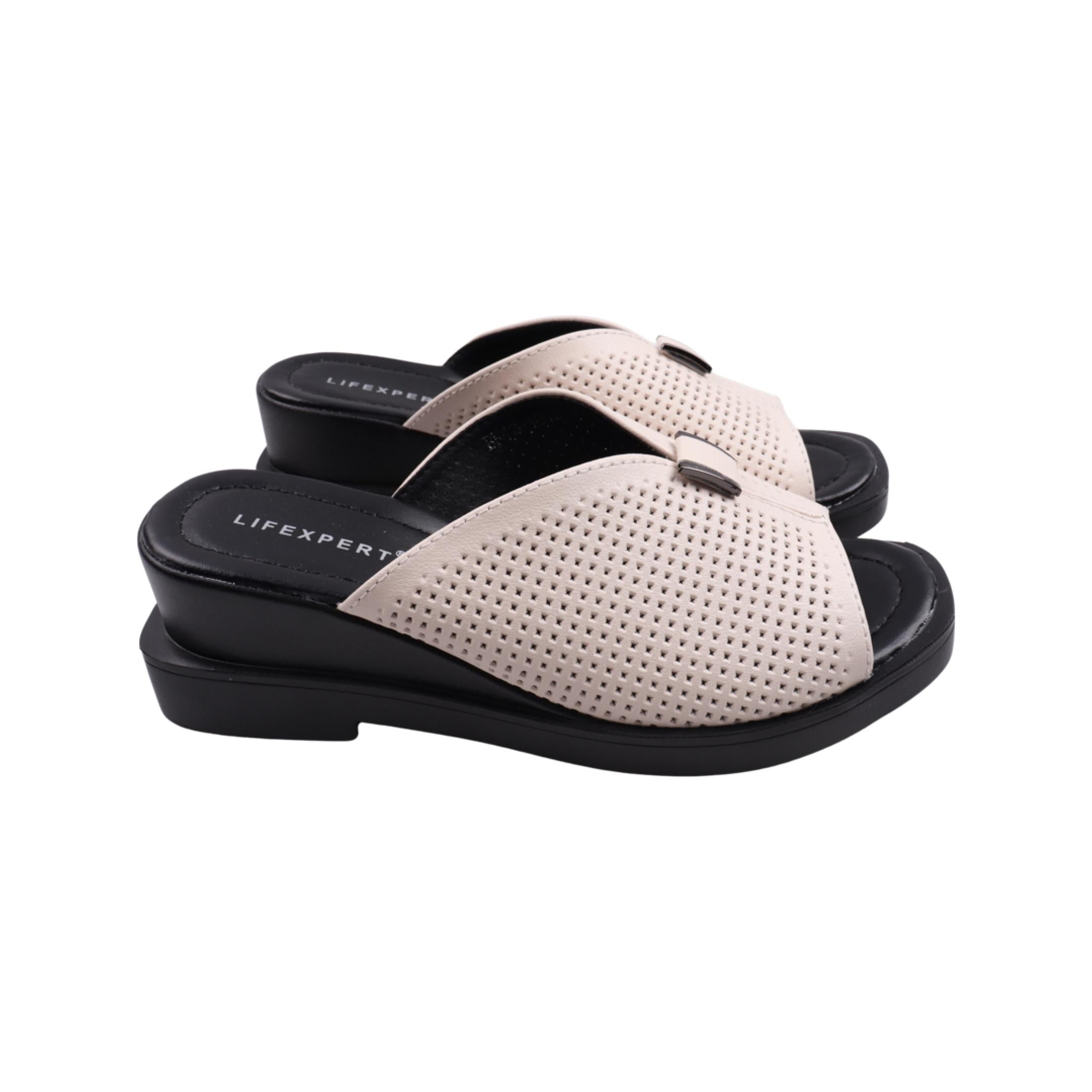 Шлепанцы женские Li Fexpert из кожи р. 38 Молочный (1106-23LSHC)