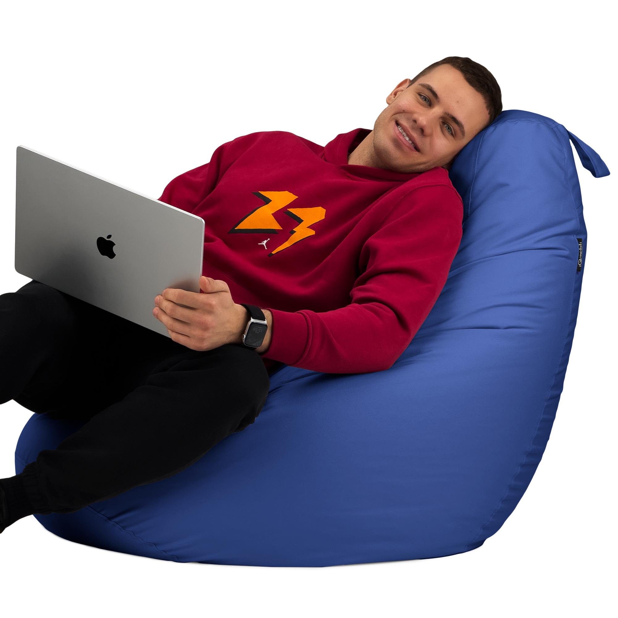 Кресло-мешок Студия Комфорта Груша оксфорд флекс 120х85 см Синий (901224) - фото 4