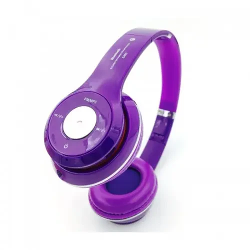 Наушники беспроводные S460 Bluetooth black с MP3 плеером Фиолетовый (1809205070)