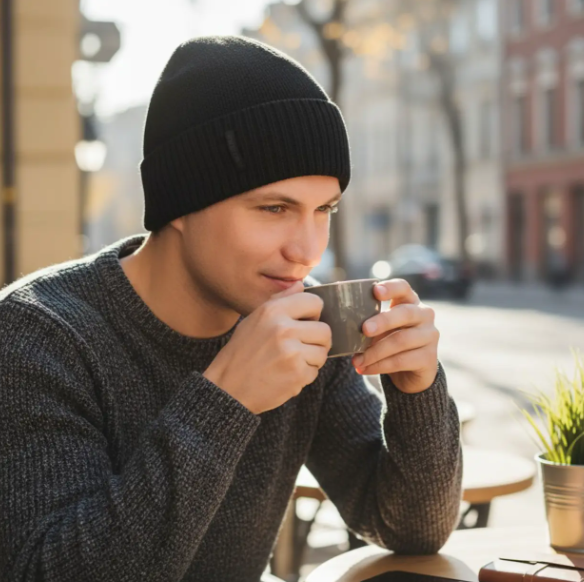 Кепка зимняя мужская One Size акриловая Черный (29548930)