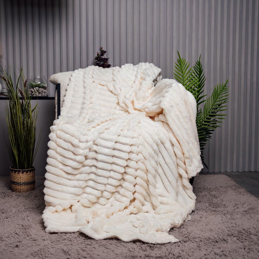 Плед Полоска евро Белый (10512)