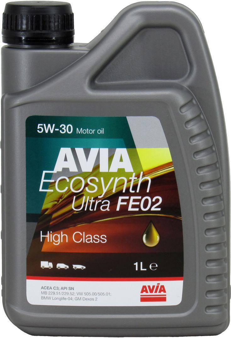 Моторное масло Avia Ecosynth Ultra Fe02 бензин/дизель 5W-30 1 л (1400359)
