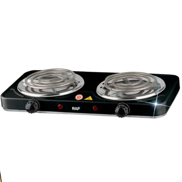 Плита настольная электрическая RAF двухконфорочная спиральная 5 режимов 2000 Вт (587841847) Плита настольная электрическая RAF двухконфорочная спиральная 5 режимов 2000 Вт (587841847)