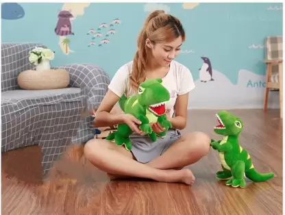 Мягкая игрушка Berni Dinosaur Плюшевый тираннозавр 35 см Зеленый - фото 2